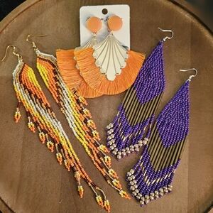 Lot of 3 fashion earrings